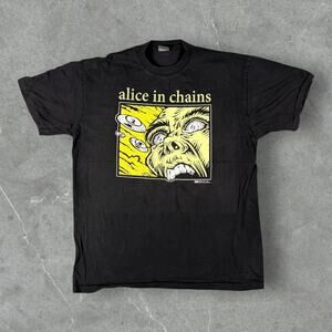 Vintage Alice In Chains 1996 Size XL Single Stitch Reprint Band Tour T-Shirt